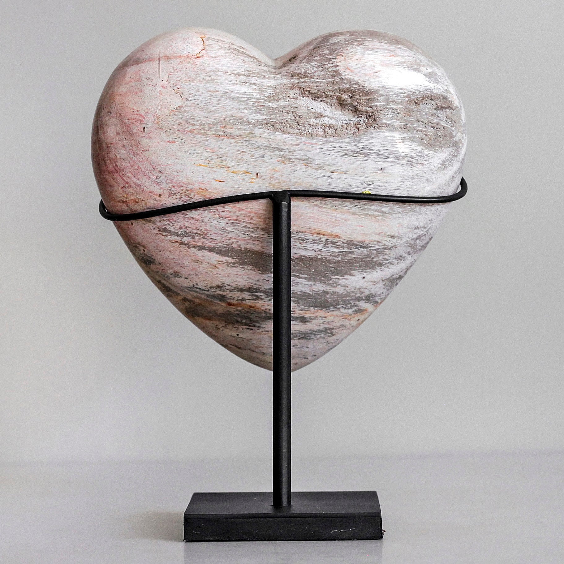 Wonderful Petrified Wood Heart-Shaped on a Custom Stand PWH/120