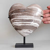 Wonderful Petrified Wood Heart-Shaped on a Custom Stand PWH/118