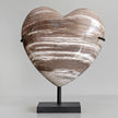 Wonderful Petrified Wood Heart-Shaped on a Custom Stand PWH/118