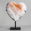 Wonderful Petrified Wood Heart-Shaped on a Custom Stand PWH/111