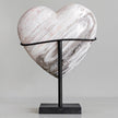 Wonderful Petrified Wood Heart-Shaped on a Custom Stand PWH/111