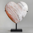 Wonderful Petrified Wood Heart-Shaped on a Custom Stand PWH/122