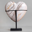 Wonderful Petrified Wood Heart-Shaped on a Custom Stand PWH/122