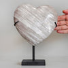 Wonderful Petrified Wood Heart-Shaped on a Custom Stand PWH/125