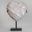 Wonderful Petrified Wood Heart-Shaped on a Custom Stand PWH/125