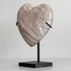 Wonderful Petrified Wood Heart-Shaped on a Custom Stand PWH/125