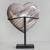 Wonderful Petrified Wood Heart-Shaped on a Custom Stand PWH/125