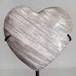 Wonderful Petrified Wood Heart-Shaped on a Custom Stand PWH/125