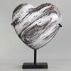 Wonderful Petrified Wood Heart-Shaped on a Custom Stand PWH/123