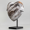 Wonderful Petrified Wood Heart-Shaped on a Custom Stand PWH/123