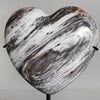 Wonderful Petrified Wood Heart-Shaped on a Custom Stand PWH/123