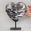 Wonderful Petrified Wood Heart-Shaped on a Custom Stand PWH/124