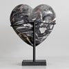 Wonderful Petrified Wood Heart-Shaped on a Custom Stand PWH/124