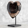 Wonderful Petrified Wood Heart-Shaped on a Custom Stand PWH/110