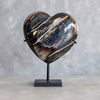 Wonderful Petrified Wood Heart-Shaped on a Custom Stand PWH/117