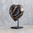 Wonderful Petrified Wood Heart-Shaped on a Custom Stand PWH/117