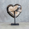 Wonderful Petrified Wood Heart-Shaped on a Custom Stand PWH/117