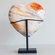 Wonderful Petrified Wood Heart-Shaped on a Custom Stand PWH/107