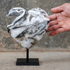 Wonderful Zebra Crystal Heart-Shaped on a custom stand CH/002