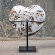 Wonderful Zebra Crystal Heart-Shaped on a custom stand CH/003