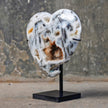 Wonderful Zebra Crystal Heart-Shaped on a custom stand CH/004