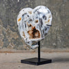 Wonderful Zebra Crystal Heart-Shaped on a custom stand CH/004