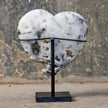 Wonderful Zebra Crystal Heart-Shaped on a custom stand CH/004