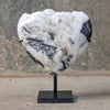 Wonderful Zebra Crystal Heart-Shaped on a custom stand CH/006