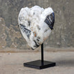 Wonderful Zebra Crystal Heart-Shaped on a custom stand CH/006