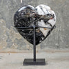 Wonderful Zebra Crystal Heart-Shaped on a custom stand CH/024