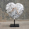 Wonderful Zebra Crystal Heart-Shaped on a custom stand CH/008