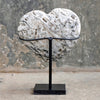 Wonderful Zebra Crystal Heart-Shaped on a custom stand CH/008