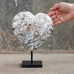 Wonderful Zebra Crystal Heart-Shaped on a custom stand CH/008