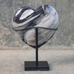 Wonderful Petrified Wood Heart-Shaped on a Custom Stand PWH/016