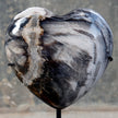 Wonderful Petrified Wood Heart-Shaped on a Custom Stand PWH/016