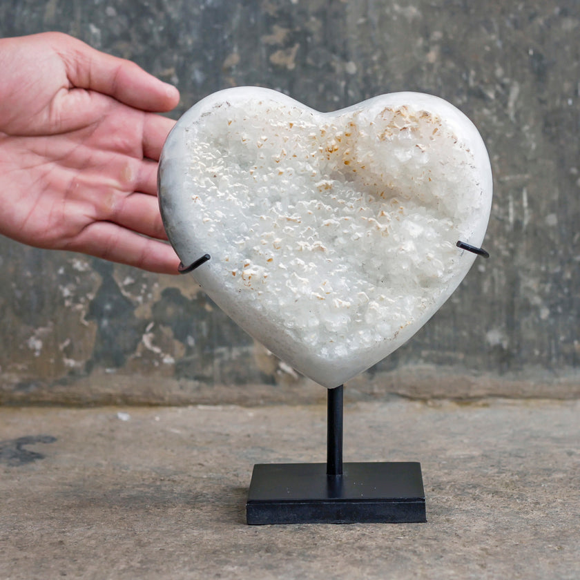 Stunning White Crystal Heart  CH/087