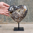 Wonderful Zebra Crystal Heart-Shaped on a custom stand CH/029