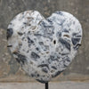 Wonderful Zebra Crystal Heart-Shaped on a custom stand CH/065