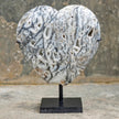 Wonderful Zebra Crystal Heart-Shaped on a custom stand CH/085