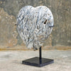 Wonderful Zebra Crystal Heart-Shaped on a custom stand CH/085