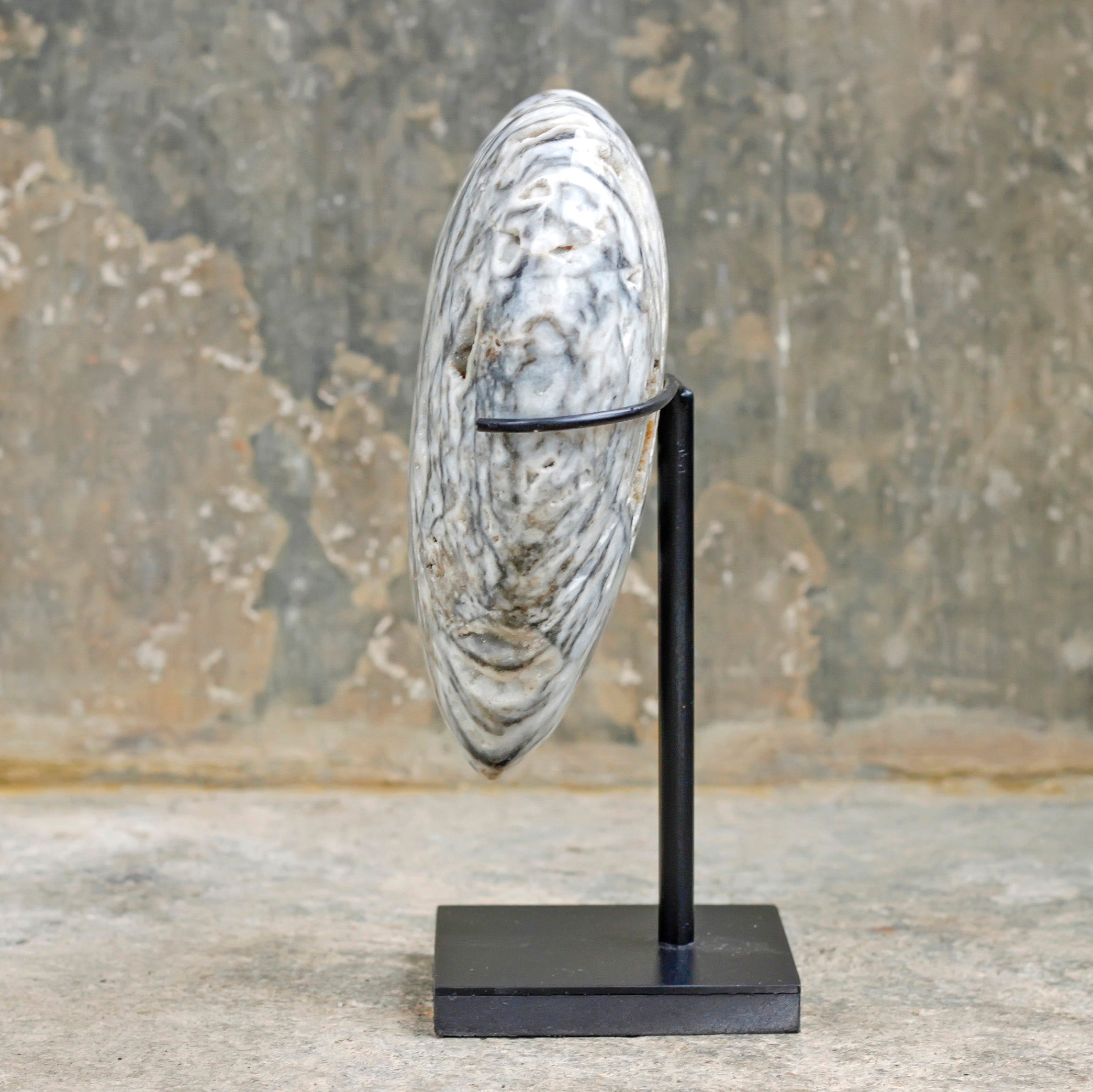 Wonderful Zebra Crystal Heart-Shaped on a custom stand CH/085