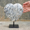 Wonderful Zebra Crystal Heart-Shaped on a custom stand CH/085