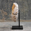 Stunning Heart Shape of Yellow Crystal Rock on a custom stand CH/059