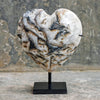 Wonderful Zebra Crystal Heart-Shaped on a custom stand CH/091