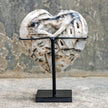 Wonderful Zebra Crystal Heart-Shaped on a custom stand CH/091