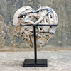 Wonderful Zebra Crystal Heart-Shaped on a custom stand CH/091