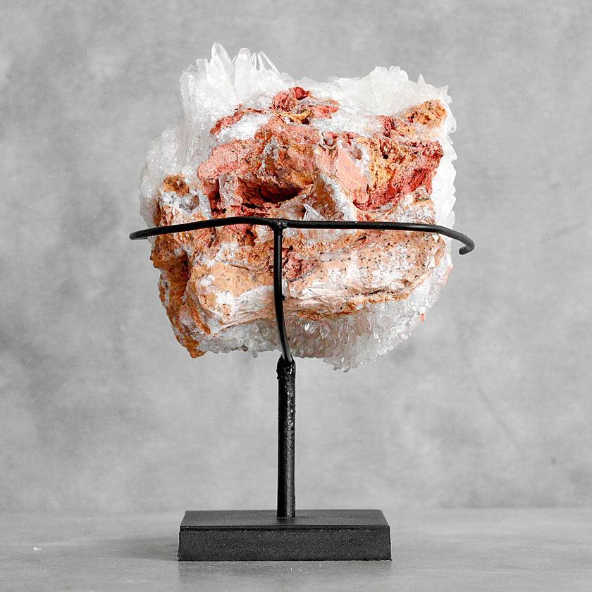 Beautiful Quartz Crystal cluster on a custom stand CC/389