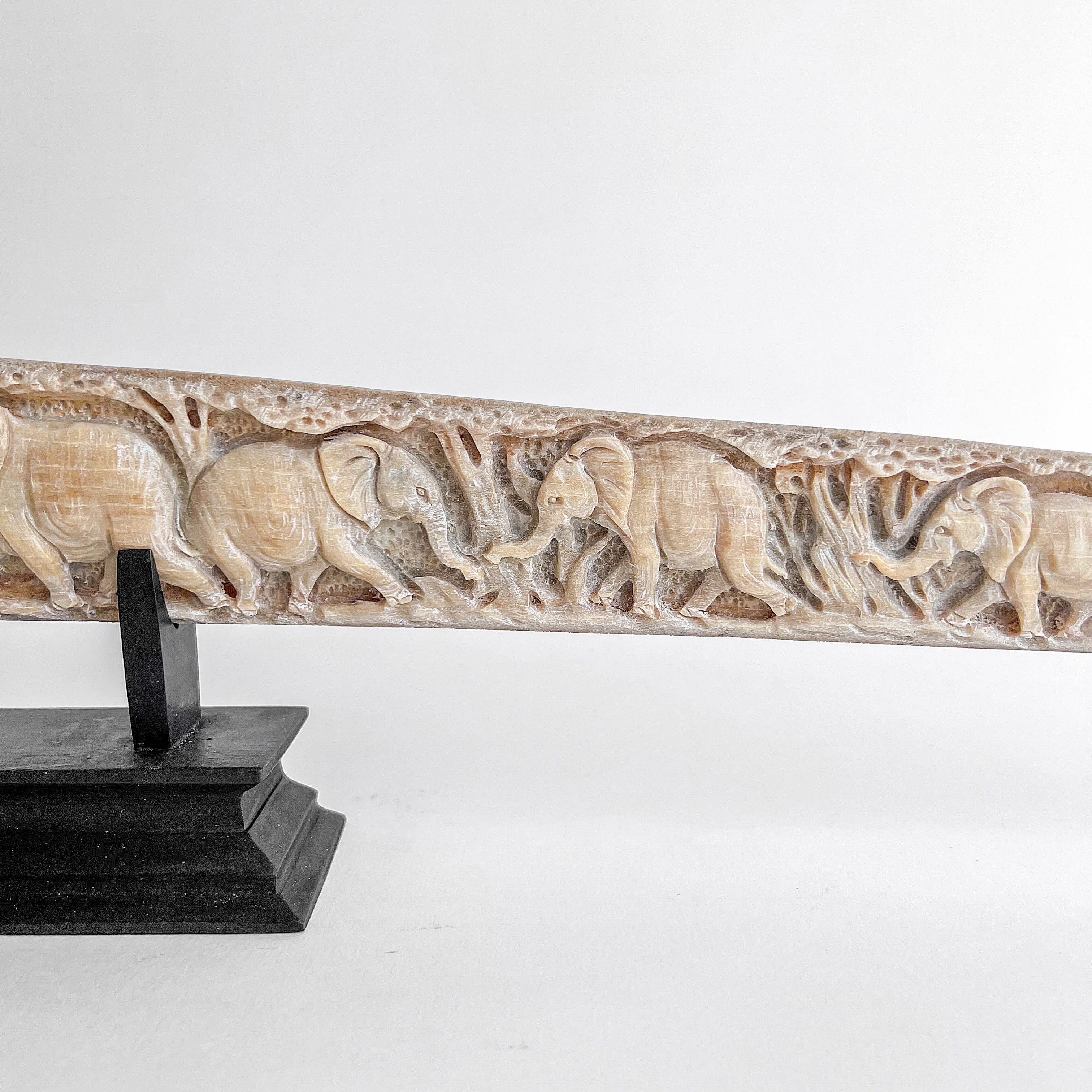 Carved Tusks 20/EX/619 Carving elephants