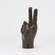 Hand Peace Brown Brass