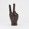 Hand Peace Brown Brass